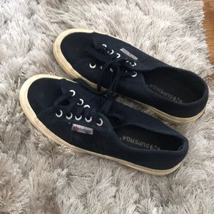 Navy and Cream Superga Sneakers